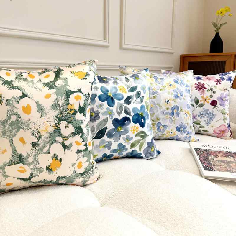 クッション 抱き枕 北欧風 ポリエステル 花柄 リビング ソファ 装飾 45cm ヨーロピアン エレガント