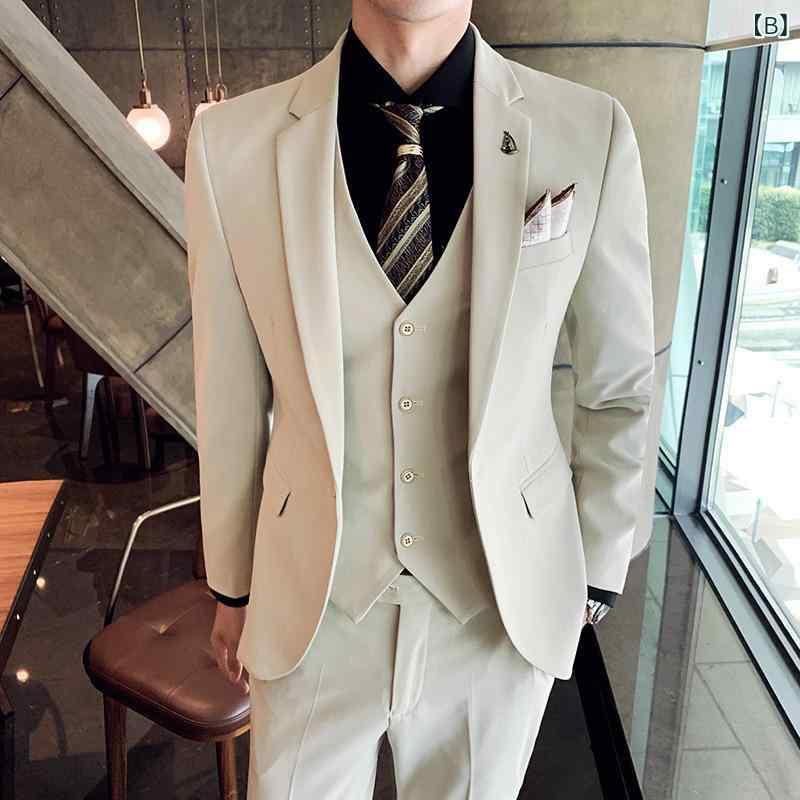スーツ メンズ スリム 韓国風 ビジネス フォーマル パーティー 結婚式 新郎 お洒落 礼服 セットアップ S M L XL XXL XXXL XXXXL コットン混紡 無地