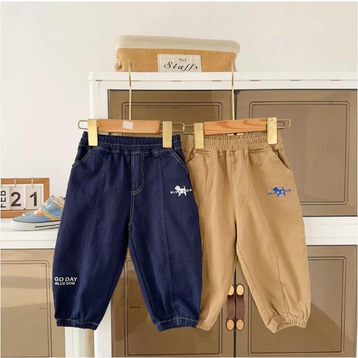 子供服 パンツ 春秋 ズボン キッズ 男女兼用 ベビー ロングパンツ コットン 刺しゅう 90cm 100cm 110cm 120cm 130cm カジュアル かわいい 動きやすい 普段着