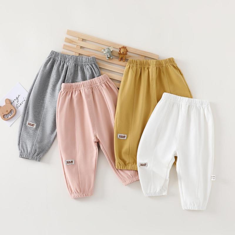 ベビー キッズ パンツ 春秋 ズボン コットン 韓国風 赤ちゃん 長ズボン 子供服 男の子 女の子 カジュアル 73CM 80cm 90cm 100cm ピンク色 白色 グレー 黄色