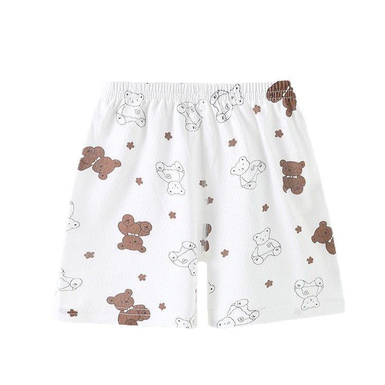ベビー 短パン 薄手 パンツ 夏 Aクラス コットン100％ 無縫製 外着 80cm 90cm 100cm 110cm 120cm かわいい いちご ドラえもん 漫画 恐竜 アヒル スティッチ クマ