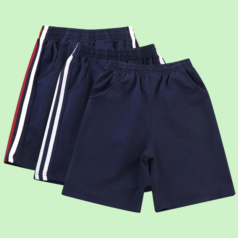 子供用パンツ スクールパンツ キッズ ハーフパンツ スポーツ 短パン 紺色 無地 薄手 ウエストゴム 110cm 120cm 130cm 140cm 150cm 160cm 170cm 180cm