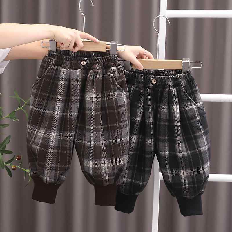 子供用パンツ 格子柄 ベビー 裏起毛 あったかコットンパンツ 男の子 女の子 冬 中綿 ズボン 80 90 100 110 120 130 ブラウン 豹柄 ヒョウ柄 グリーン