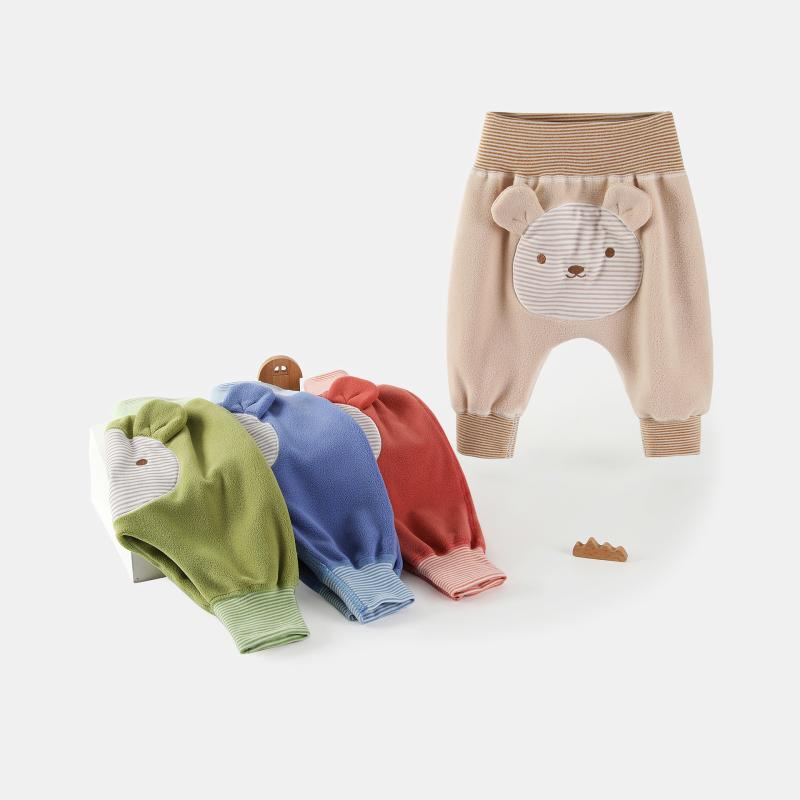 ベビー キッズ パンツ 高腰 腹巻付き 裏起毛 あったか カジュアル 男の子 女の子 春秋 冬 イエロー グレー オレンジ ブルー グリーン ベージュ 73 80 90 100 110
