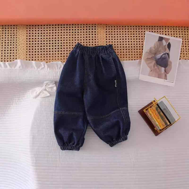 子供服 ジーンズ 男女兼用 ランタンパンツ 裾絞り 中厚手 春秋 デニムパンツ 普段着 通園着 90cm 100cm..