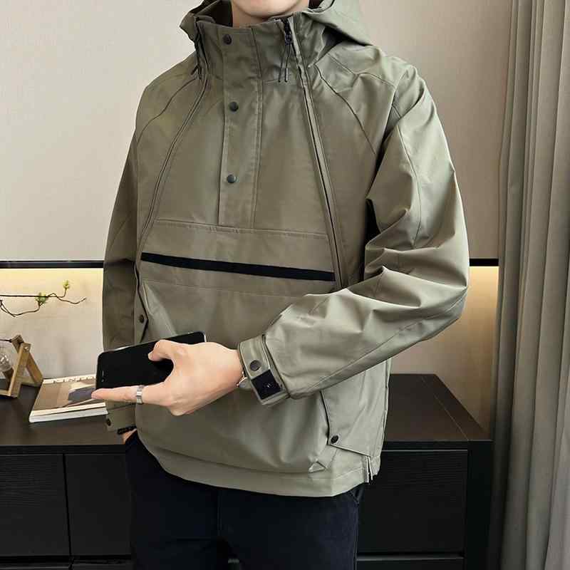 ・商品カテゴリ: ジャケット・スタイル: 流行・ネックライン: 襟・フィット: レギュラー・前立て: シングルブレスト・フード: なし・厚さ: 普通・柄: 無地・素材: 化繊混紡、ポリエステル100%・袖丈: 長袖・カラー: ブラック、ミリタリーグリーン・サイズ: M、L、XL、XXL、XXXL・袖のタイプ: レギュラー