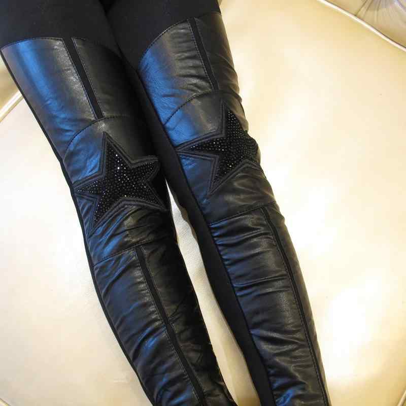 子供服 裏起毛レギンス ガールズ レザー風パンツ 秋冬 中 детска мода 小学生 中学生 女児 スキニーパンツ かわいい おしゃれ着 通学着 普段着(x2)