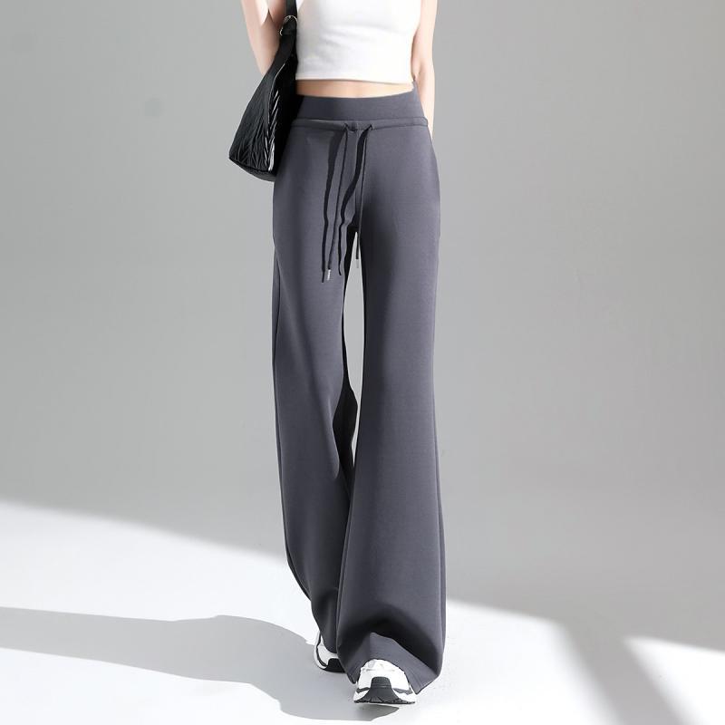 ヨガパンツ レディース 高見え 微フレアパンツ スラックス 美脚 ストレッチ 伸縮性 ポケット付き 普段使い 高弾性 ブラック グレー