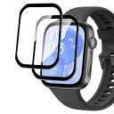 SeGinn【2枚セット】 Huawei Watch Fit 3 対応 フィルム PET 炭素繊維 3D全面保護 超薄 気泡レス 指紋防止 衝撃吸収 高透過率 ...