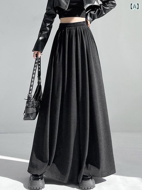 パンツ レディース 2024 秋冬 新作 ワイドレッグ 高見え 美脚 効果 ゆったり リラックス スタイル 快適 ポリエステル 伸縮性 プリーツ 黒 ブラック グレー ベージュ M L XL