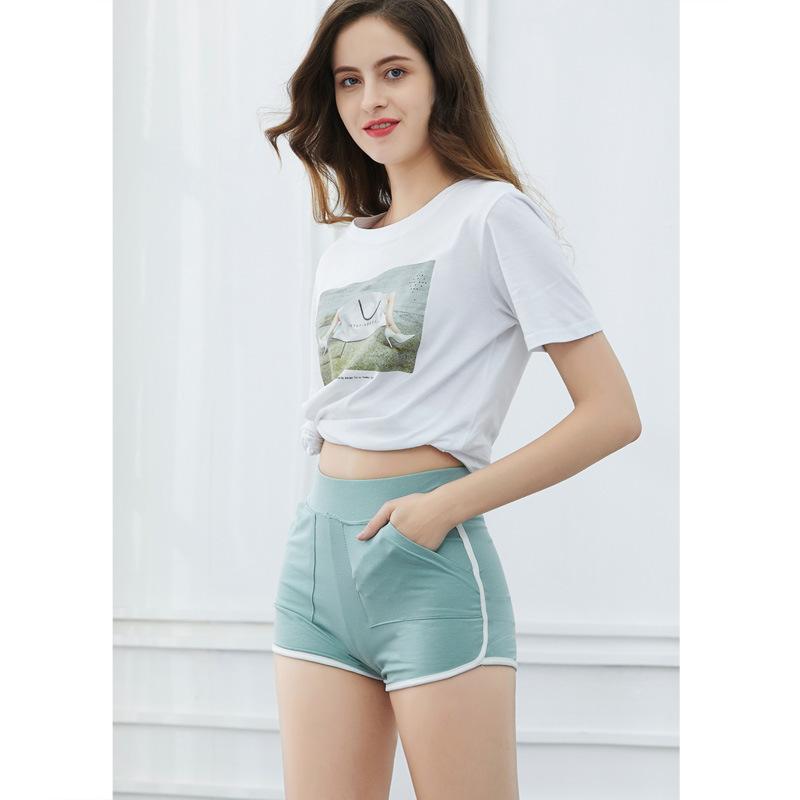 ショートパンツ レディース ハーフパンツ スポーティー カジュアル 普段使い ルームウェア 部屋着 薄手 無地 ブラック 黒 グレー ピンク系 グリーン 綿 ポリエステル