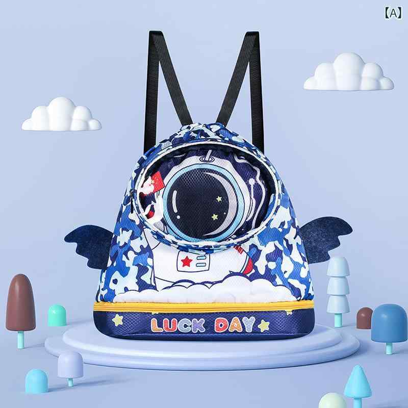 水泳バッグ キッズ 子供用 乾湿分離 シューズ収納 防水リュック サック ビーチ 巾...
