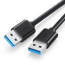 USB3.0 ケーブル USBケーブル タイプAオス- Aオス コネクタ 高速データ転送 オス-オス 高耐久性 DVDプレーヤー、ハードディスクド、カメラ、手書きボード、ラジエーターなど対応機種(0.5m)(2)