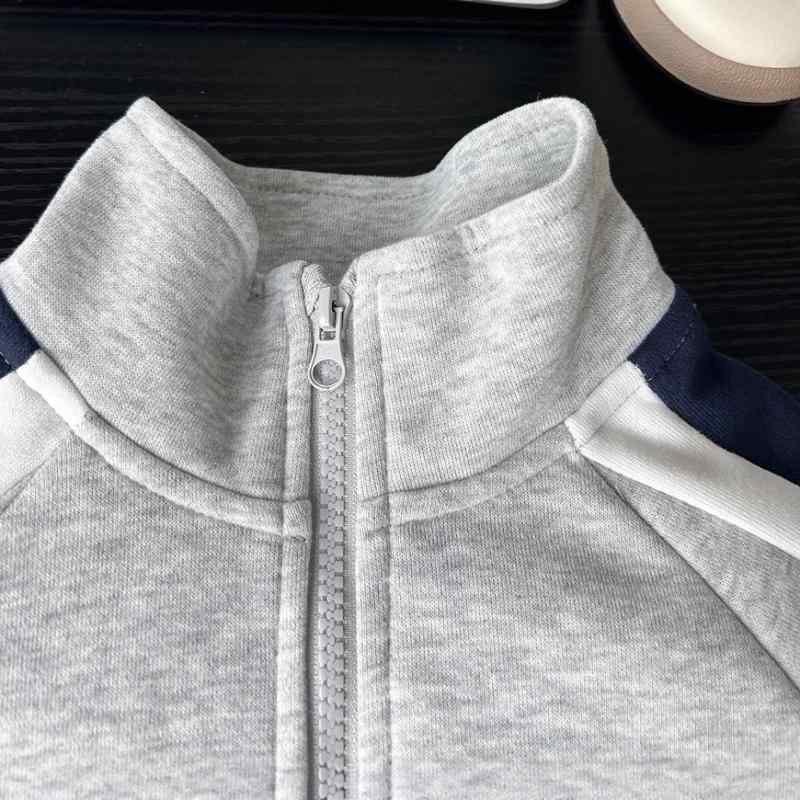 子供用セットアップ 長袖トップス 長ズボン 男の子 子供服 スポーティ カジュアルスタイル 普段着 グレー 紺色 綿