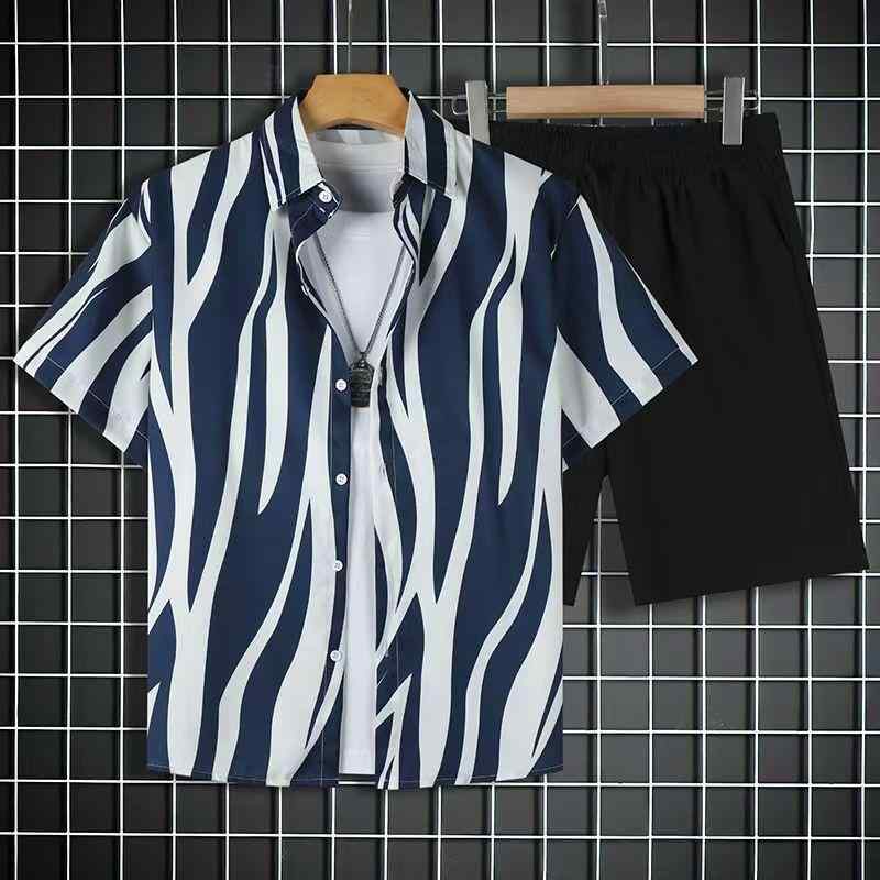セットアップ メンズ 夏 半袖シャツ 短パン 男性用 アロハシャツ ハーフパンツ リゾート 涼しい 薄手 ゆったり 普段使い カジュアル