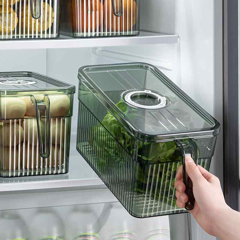 冷蔵庫用保存容器 レディース メンズ 大容量 食品グレードプラスチック製 水切りト...