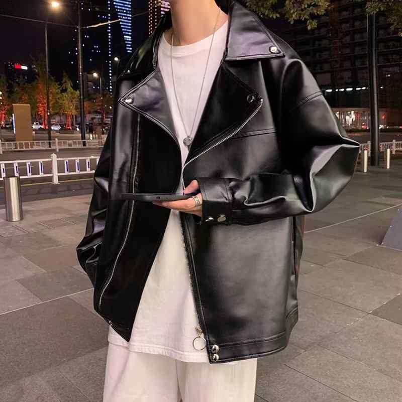 レザージャケット メンズ 秋物 韓国風 おしゃれ ゆったり カジュアル バイクジャケット ブルゾン PUレ..