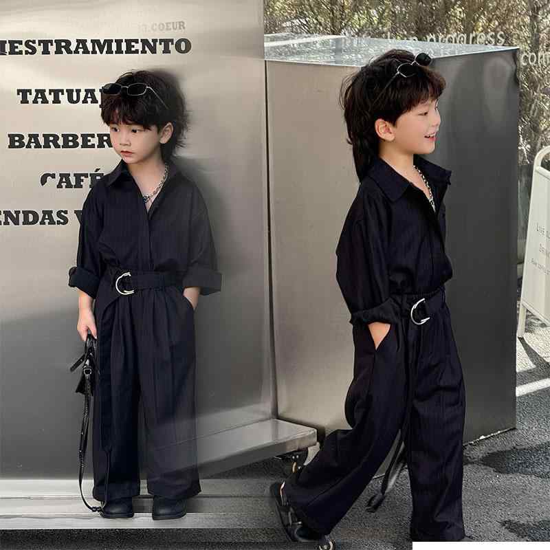 シャツ &amp; パンツ キッズ 男の子 子供服 上下セット 春秋 中厚手 無地 90cm 100cm 110cm 120cm 130c..