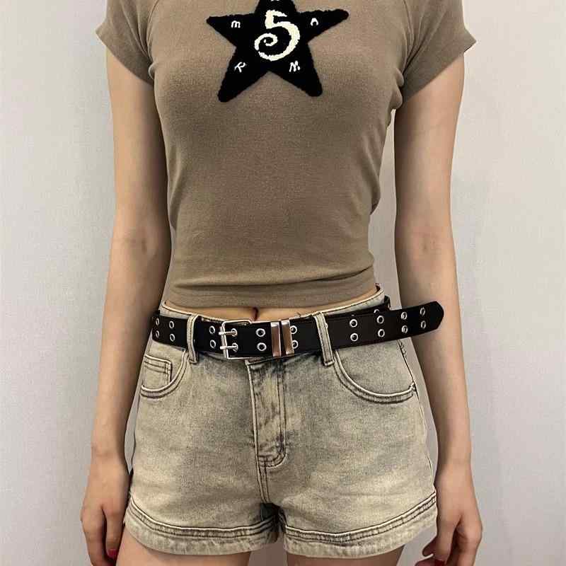 ベルト レディース 女性用 PUレザー 個性的 ファッション カジュアル デニム ジーンズ ウエストベルト 黒 ブラック ピンク系