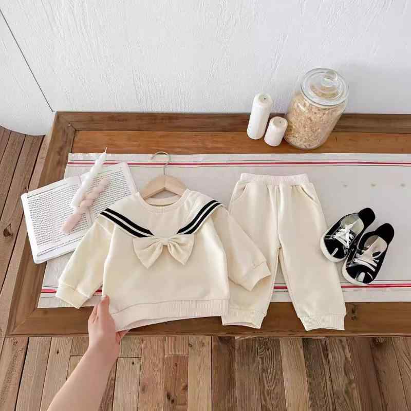 子供用セットアップ 春秋物 ベビー服 長袖トップス 長ズボン 上下2点セット 学院風 かわいい 綿 薄手 73CM 80cm 90cm 100cm 110cm