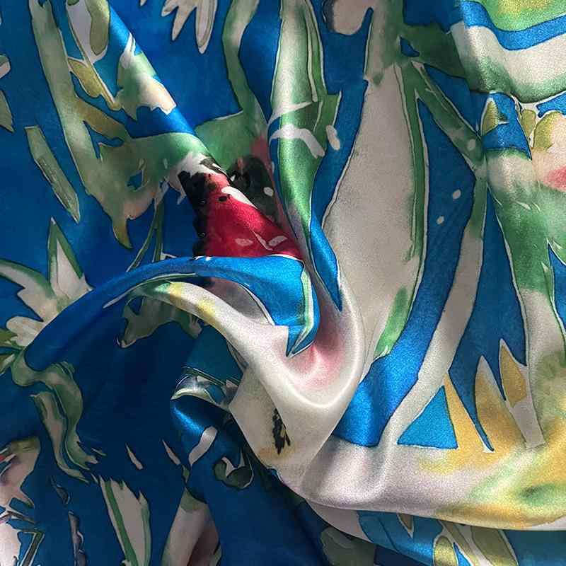 生地・布地 シルク レディース 花柄 シルク 絹 緞子 サテン ワンピース チュニック ブラウス 寝具 春夏