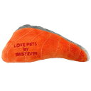 【BESTEVER】ペットトイ 紅鮭 犬 おもちゃ カシャカシャ キュッキュッ 音が鳴る 遊ぶ 一緒に遊ぶ【LOVE PETS by BESTEVER ラブペッツ】 サケ ベニサケ 切り身 おもしろ パロディ ベストエバージャパ
