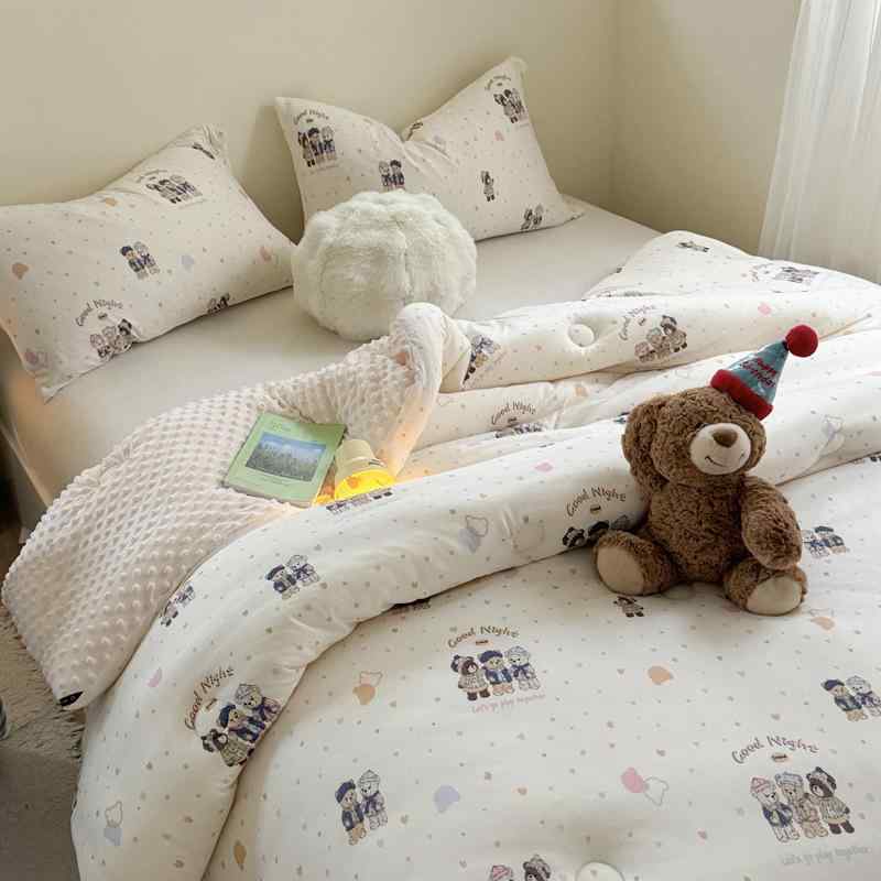 掛け布団 ベビー キッズ 子供 シングル 大豆繊維 ニット綿 春秋 冬 オールシーズン 120x150cm 150x200cm 200X230cm