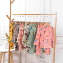 子供用肌着 キッズ パジャマ 上下セット 綿 春秋 冬 長袖 ルームウェア かわいい プリント 80cm 90cm 100cm 110cm 120cm 130c...