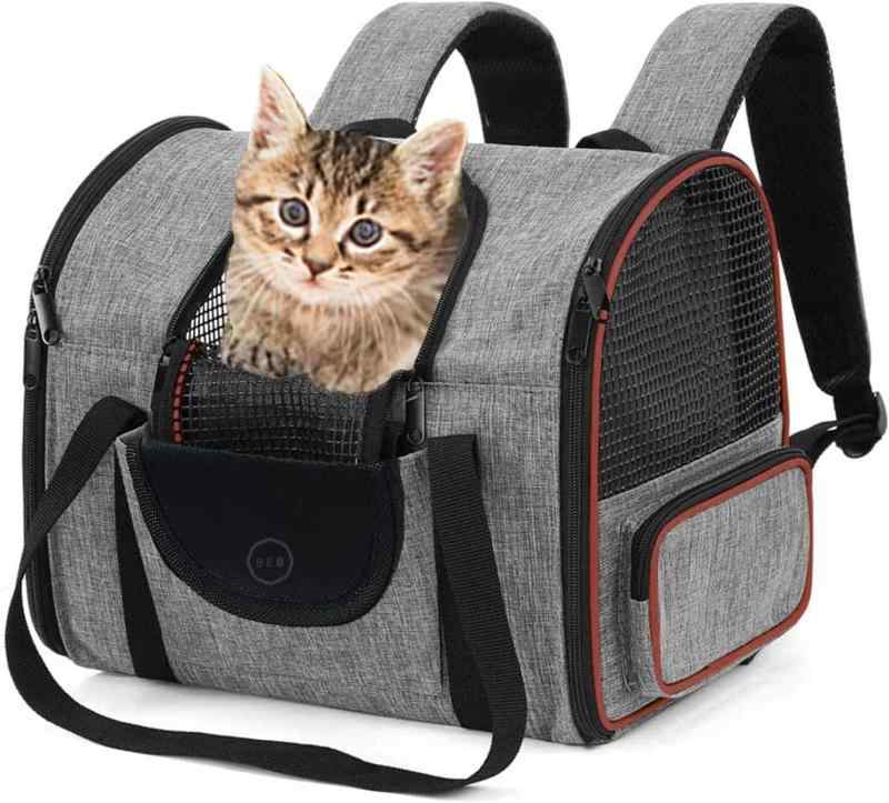 BE8(ビーエイト)猫 キャリー リュック【全量検品/臭い初期不良少】犬 キャリー バッグ 軽量 通気 4式 折畳