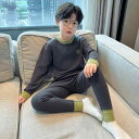 子供用パジャマ 上下セット 男の子 中 крупный キッズ 春秋冬 厚手 保温性 紺色 ライトグレー ダークグレー