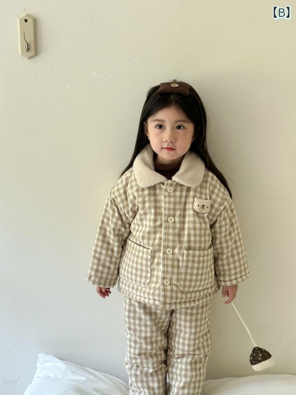 子供用パジャマ 秋冬 厚手 裏起毛 男女兼用 ベビー キッズ 綿 三層構造 あったか ...