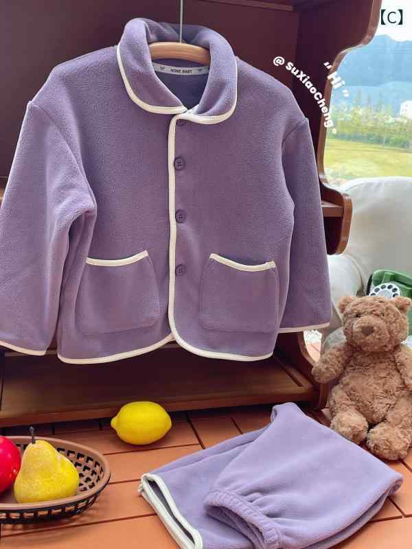 子供用パジャマ 秋冬 フランネル あったか 厚手 キッズ 男の子 女の子 ルームウェ...