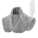 Voango 電気肩パッド 電気肩マット【人造ウサギ毛】4way使用 首/肩/背中/腰/ひざ/腹 8段階温度切替 6段階切タイマー 電気肩掛け ふわふわ 高級フランネル生地 肩 首 あたため 加熱 肩当て 電気