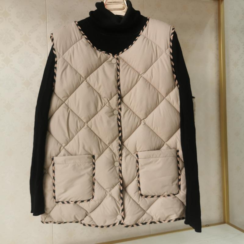 ベスト レディース 秋冬 ショート丈 ラウンドネック 羽織り ウォームベスト あったかインナー 中綿入り..