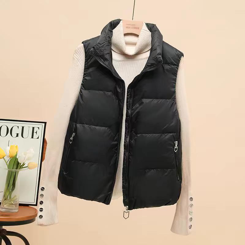 ダウンベスト レディース ファッション 冬物 防寒 あったか カジュアル ゆったり ショート丈 アウター ..