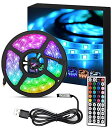 AMERTEER ledテープ LED テープライト USB 間接照明 RGB 防水 調光調色 44キー リモコン操作 イルミネーションライト カット可能 看板 天井 棚下 店舗 室内 ホーム ゲーム室 クリスマス 装飾用 (IP65(3)