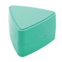 GEL-COOL ジェルクール triangle 三角 おにぎりケース 保冷剤一体型 1個用 W10.3×D9.5×H6.6cm ミニ お弁当箱 ワンタッチ開閉 グレー 日本製 0101-0257