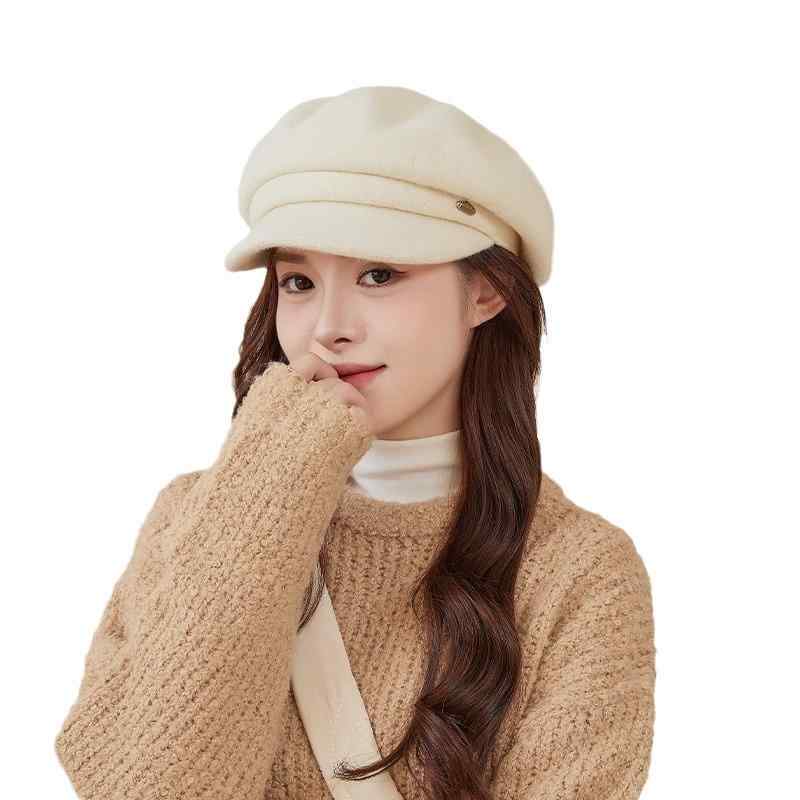 帽子 レディース 秋冬用 ベレー帽 ウール 混紡 保温 防寒 小顔効果 韓国風 かわいい カワイイ おしゃれ..