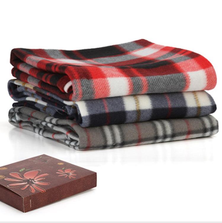 膝掛け レディース ブランケット ひざ掛け チェック柄 フリース 秋冬 あったか 180cm×200cm レッド グレー ブルー