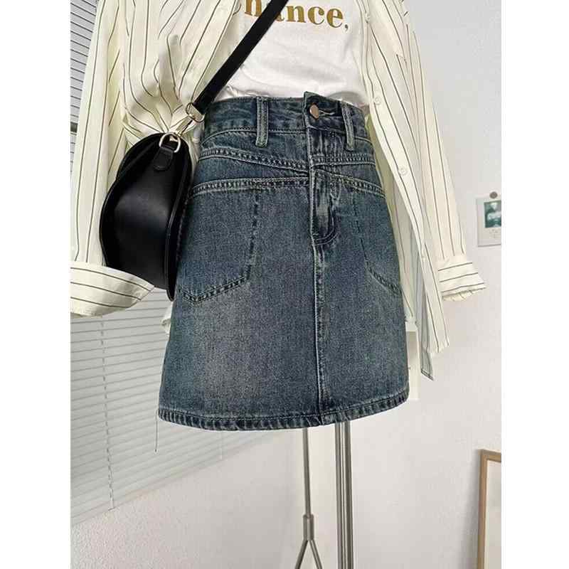 デニムスカート レディース 大きいサイズ Aライン ミニスカート キュロットスカート ハイウエスト 着痩せ ブルースカート