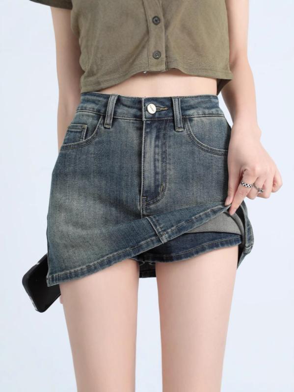 スカート レディース デニムスカート ミニスカート タイト ハイウエスト 美脚 着痩せ ショート丈 Gパン..