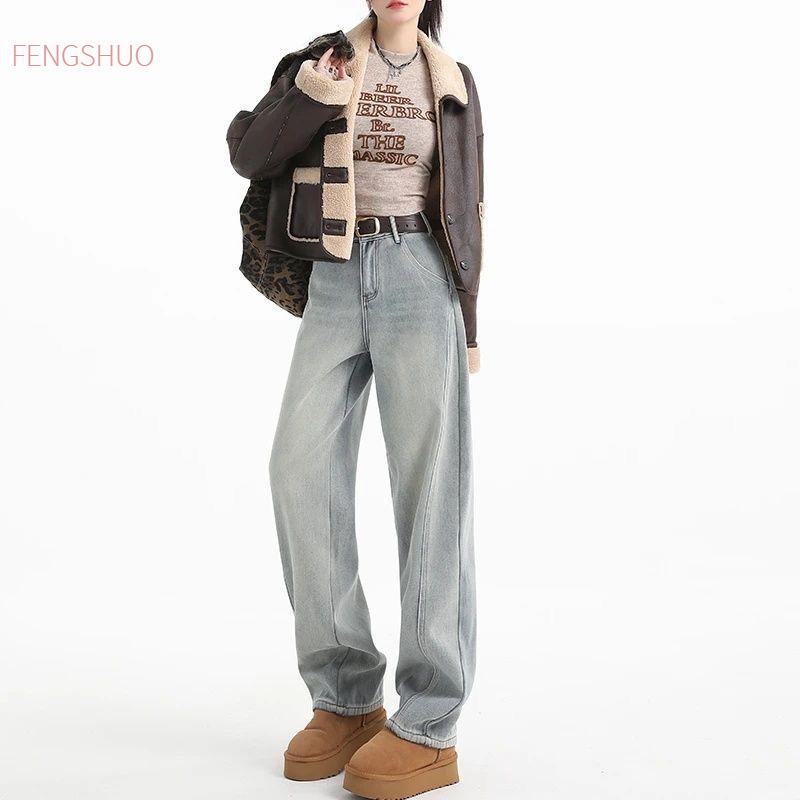 ジーンズ レディース 高腰 ワイドレッグ バナナシルエット ジーパン デニムパンツ ズボン ゆったり ス..