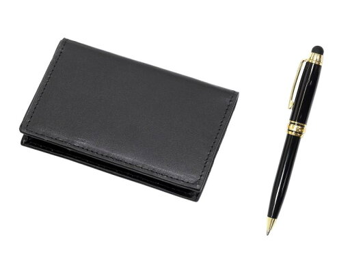 再生牛革4ポケット名刺入 スマホタッチ金属ミニレトロ回転ボールペンセット T23-LS030B-TK66A 再生牛革4ポケット名刺入 スマホタッチ金属ミニレトロ回転ボールペンセット T23-LS030B-TK66A