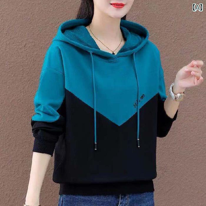 パーカー レディース 春秋 薄手 ゆったり オーバーサイズ 大きめサイズ 長袖 トップス プルオーバー カ..