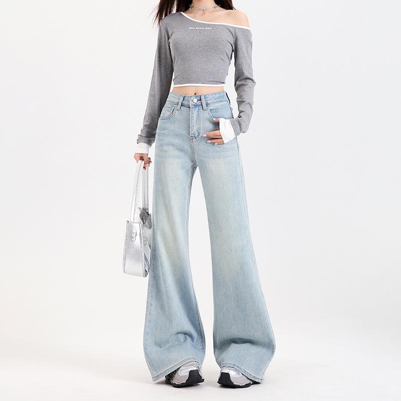 デニム レディース 高腰 スキニー フレアパンツ ジーパン ジーンズ ズボン ストレッチ 伸縮性 脚長 美..