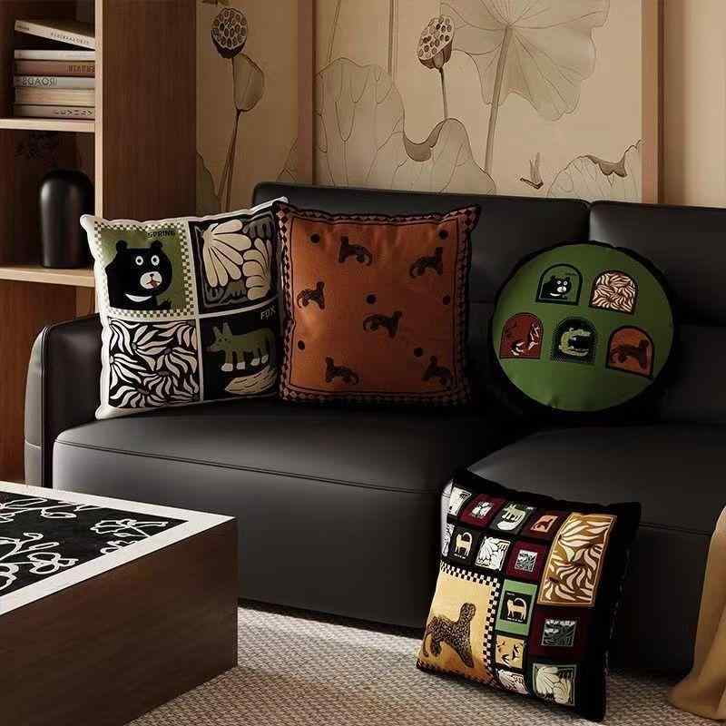 クッション レトロ調 美ラード 高級感 ソファ 抱き枕 背もたれ PP綿 35x35cm 40x40cm 45x45cm 50x50cm ..