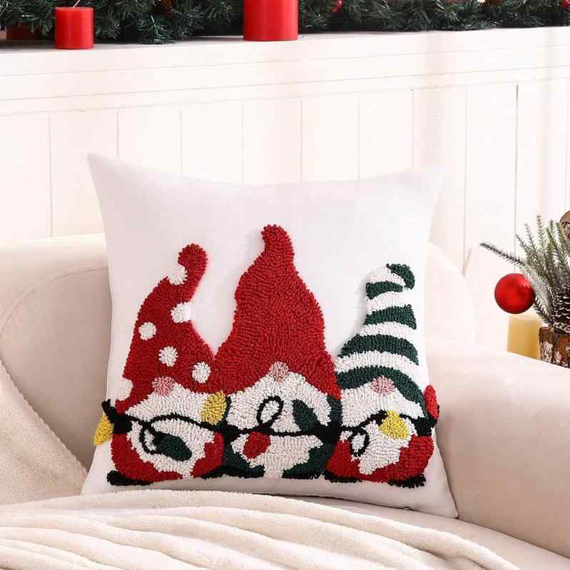 クッションカバー クリスマス 美式 サンタクロース 手袋 45×45cm リビング ヨーロッパ 抱き枕カバー