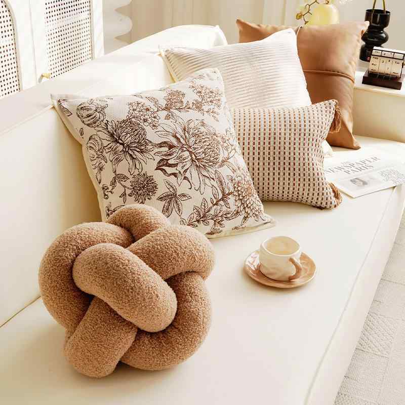 Fabrics - 抱き枕 クッション カバー 北欧風 リビング ソファ ベッド 帆布 多サイズ 多色 無地 格子柄 ストライプ 菱形 タッセル ボール かわいい