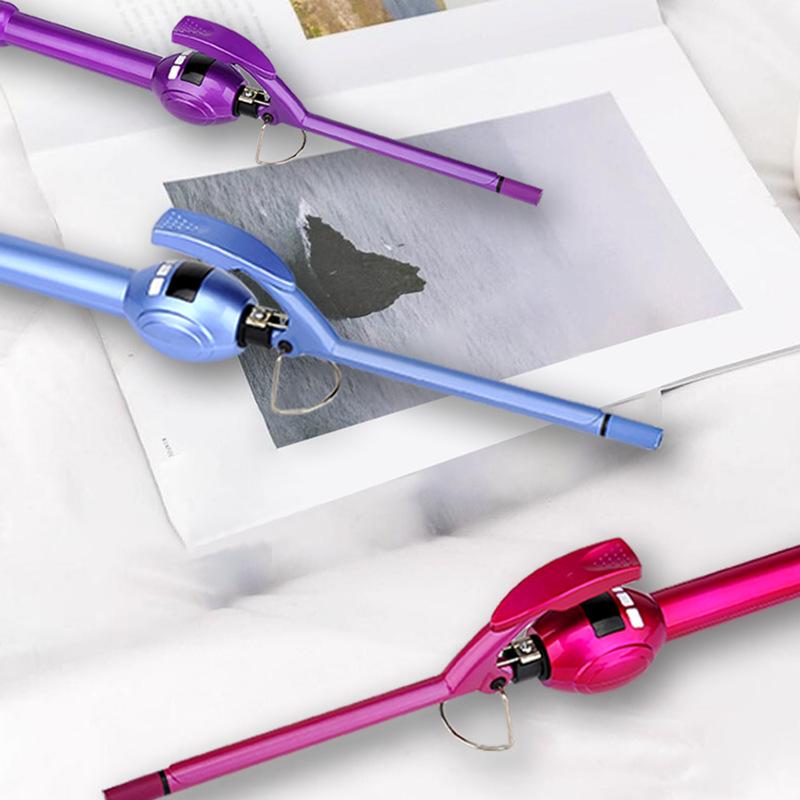 ヘアアイロン レディース カール 13mm 16mm セラミック コーティング コテ 前髪 ニュアンスカール ブルー ピンク パープル 海外向け