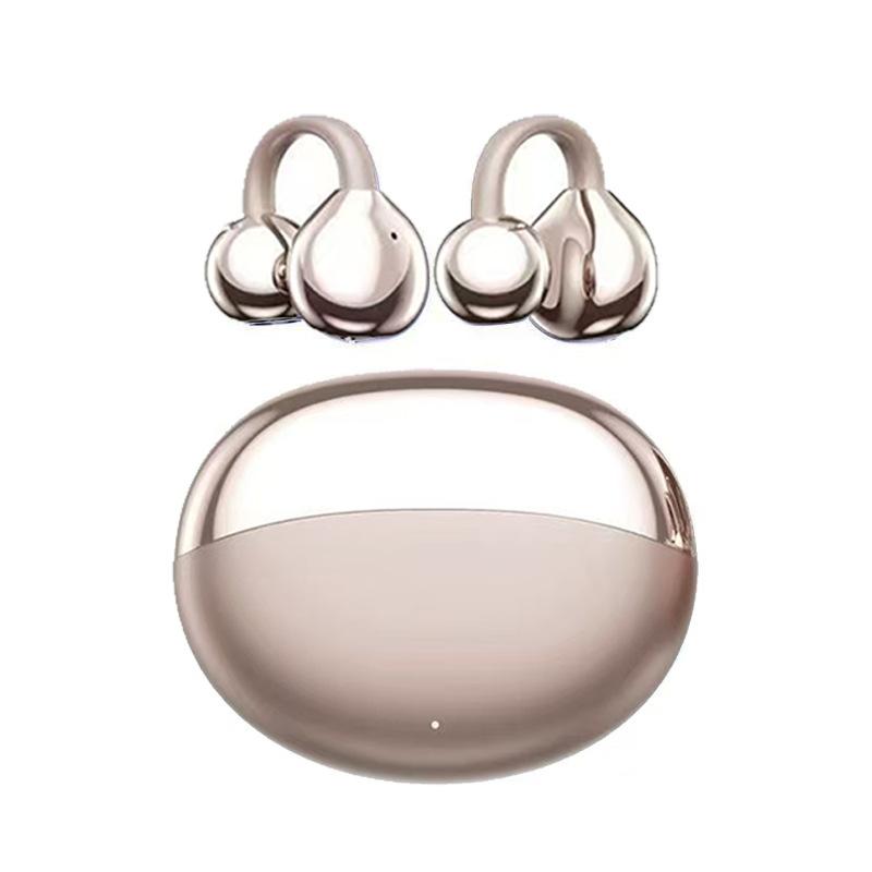 イヤホン レディース イヤリング 取り外し可能 挟む式 ワイヤレス ランニング スポーツ 防水 ノイズキャンセリング 通話 音楽 ローズゴールド ブラック パー...